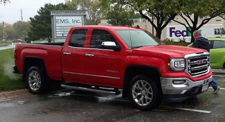 Paul's big red truck.