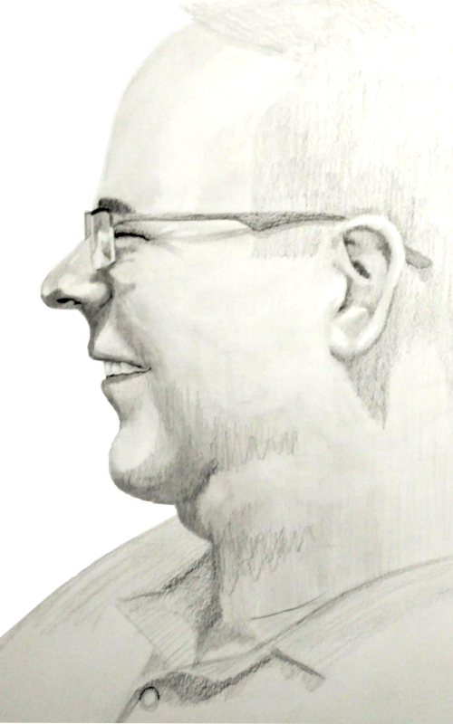 Profile drawing of Paul.