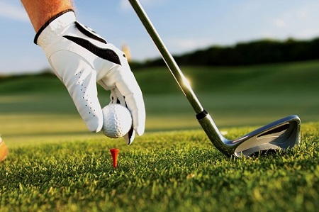 image of golfing